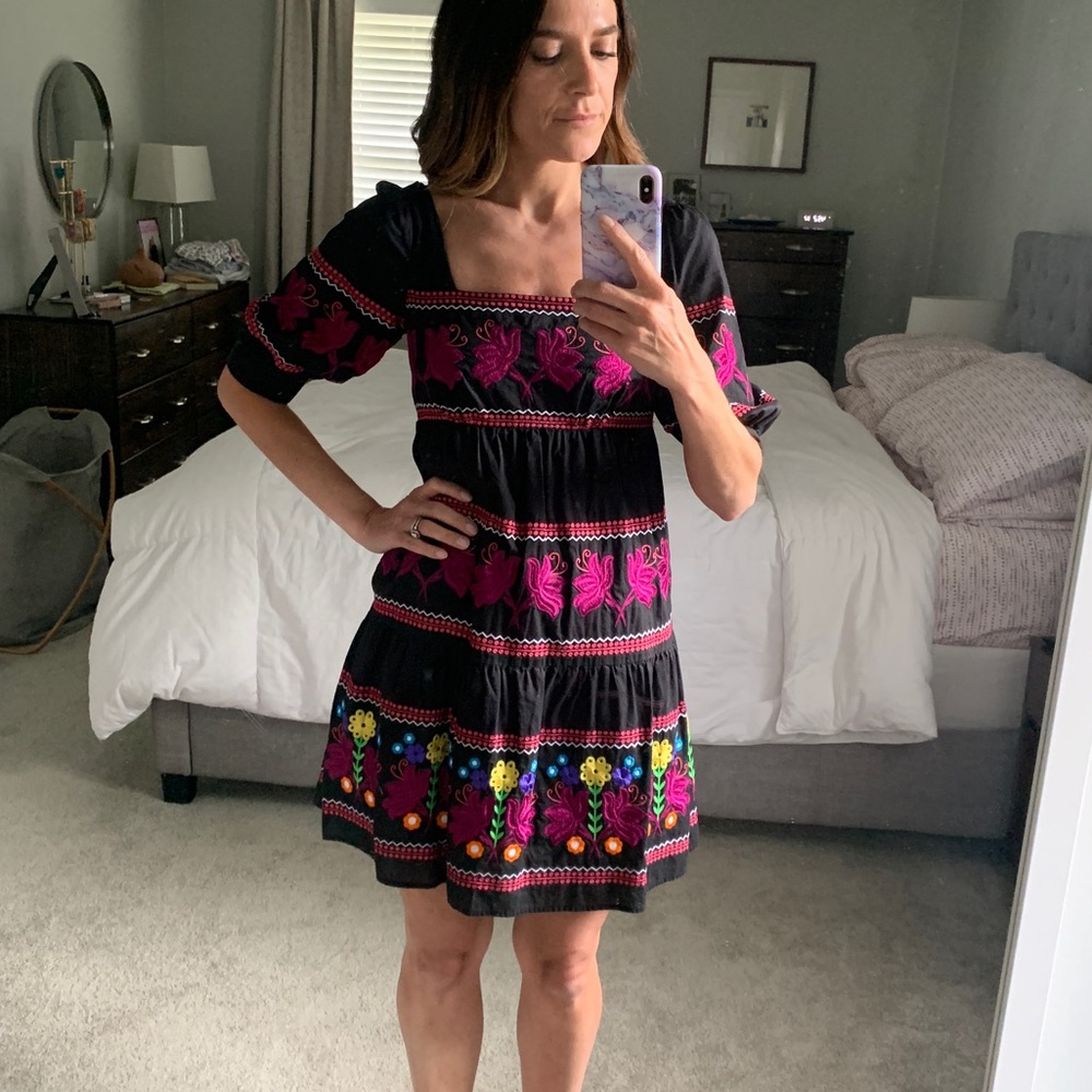 Embroidered Puebla dress.